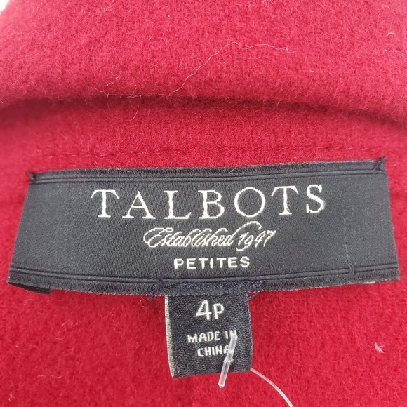Talbots red wool single button blazer | Size 4P* - Picture 3 of 4